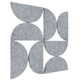 SEMI CIRCLE ACOUSTIC BULLETIN FELT BOARD GREY- 6 in a BOX