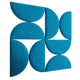 SEMI CIRCLE ACOUSTIC BULLETIN FELT BOARD BLUE- 6 in a BOX