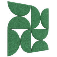SEMI CIRCLE ACOUSTIC BULLETIN FELT BOARD GREEN- 6 in a BOX
