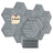 ACOUSTIC BULLETIN FELT BOARD HEXAGON LINE GREY