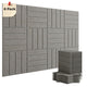 ACOUSTIC BULLETIN FELT BOARD TILE LINE GREY- 6 in a BOX