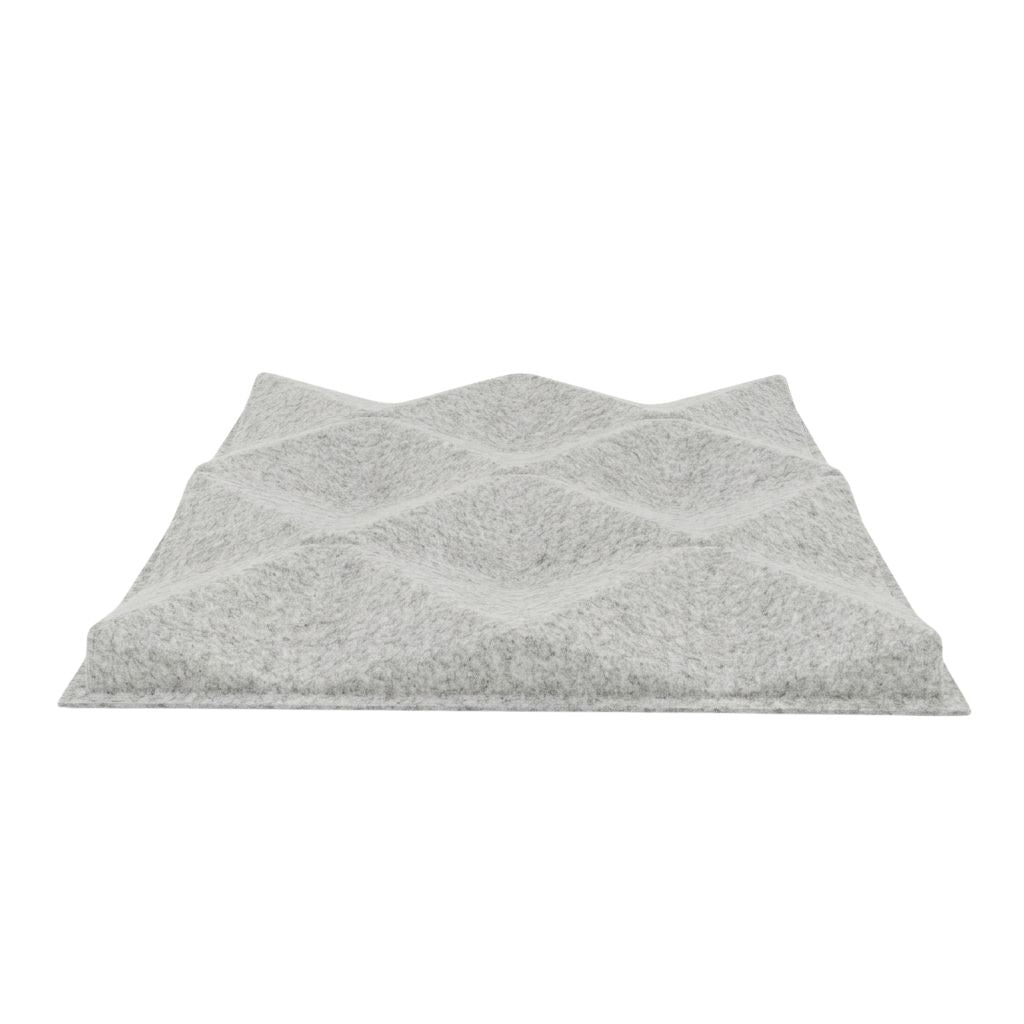 CURVY ACOUSTIC FELT DROP CEILING TILE LIGHT GREY 10 in a BOX