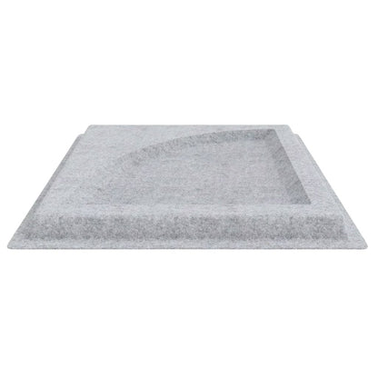 QUARD ACOUSTIC FELT DROP CEILING TILE LIGHT GREY 10 in a BOX