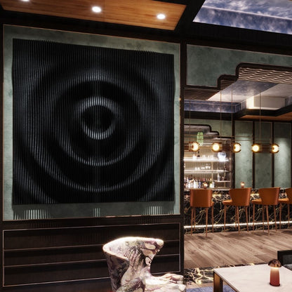 AcousticArt Ripple Black 6 × 6 ft