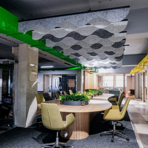 WAVE ACOUSTIC FELT CEILING BAFFLE LIGHT GREY - 10 in a BOX