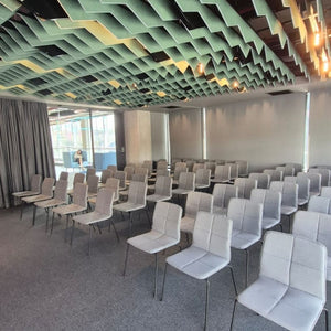 TRAPEZ ACOUSTIC FELT CEILING BAFFLE LIGHT GREY - 10 in a BOX