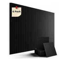 ACOUSTIC BULLETIN FELT BOARD TILE BLACK 4X3 Ft- 6 in a BOX