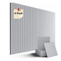 ACOUSTIC BULLETIN FELT BOARD TILE LIGHT GREY 4X3 Ft - 6 in a BOX