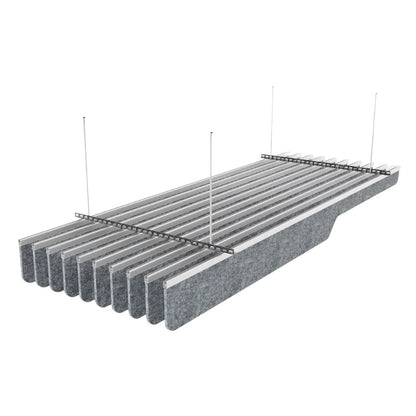 Knife C Acoustic Ceiling Baffle Grey Color