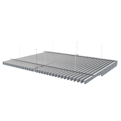 Knife C Acoustic Ceiling Baffle Grey Color