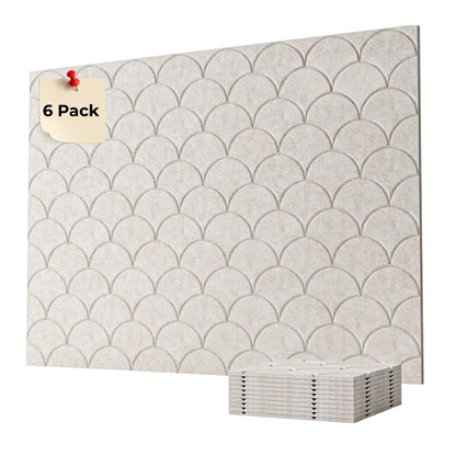 CLOUD ACOUSTIC BULLETIN FELT BOARD TILE LIGHT GREY- 6 in a BOX