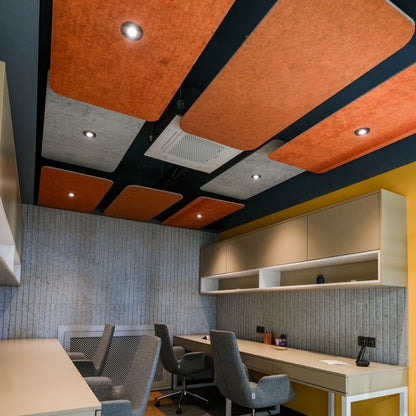 PLATE 120 ACOUSTIC FELT HANGING CEILING TILE ORANGE 10 in a BOX
