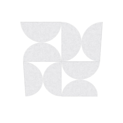 SEMI CIRCLE ACOUSTIC BULLETIN FELT BOARD LIGHT GREY- 6 in a BOX