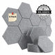 HEXAGON ACOUSTIC BULLETIN FELT BOARD GREY- 6 in a BOX
