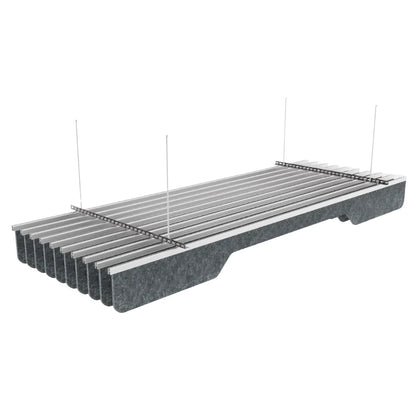 Slim B Acoustic Ceiling Baffle Dark Grey Color