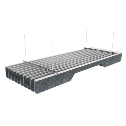 Slim C Acoustic Ceiling Baffle Dark Grey Color