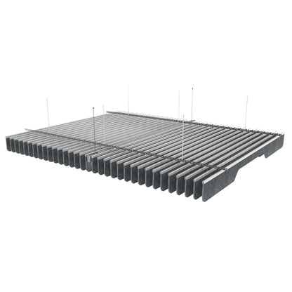 Slim C Acoustic Ceiling Baffle Dark Grey Color