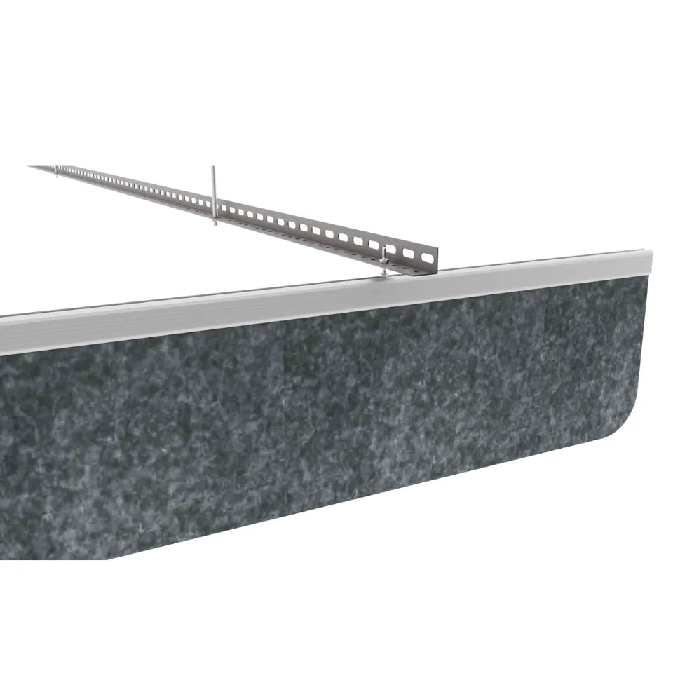 Slim C Acoustic Ceiling Baffle Dark Grey Color