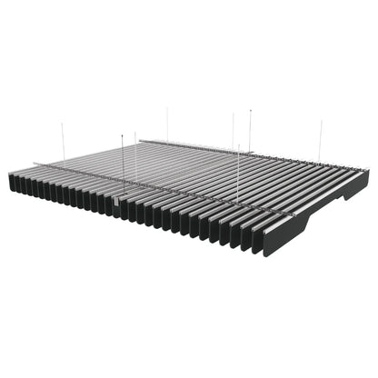 Slim C Acoustic Ceiling Baffle Smoked Color