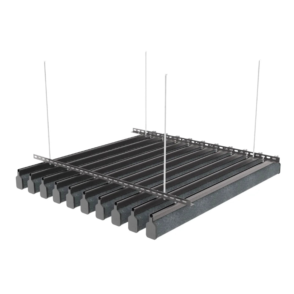 U 100 Acoustic Ceiling Baffle Dark Grey Color