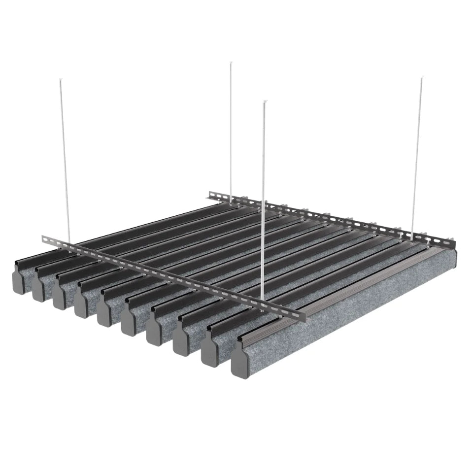 U 100 Acoustic Ceiling Baffle Grey Color