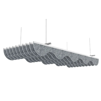 Wave Acoustic Ceiling Baffle Grey Color