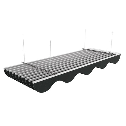 Wave Acoustic Ceiling Baffle Smoked Color