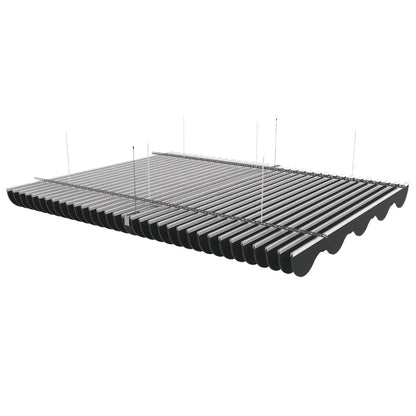 Wave Acoustic Ceiling Baffle Smoked Color